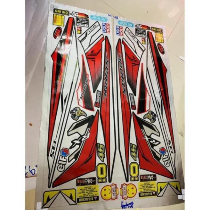 Tem rời Exciter 2010 RX đỏ đen Candy cao cấp