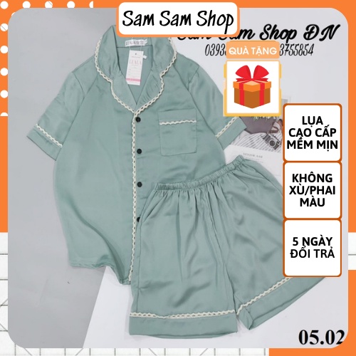 Đồ ngủ nữ, pijama lụa, bộ mặc nhà mềm mịn áo cộc quần dài size 40-65kg - Sam Sam Shop