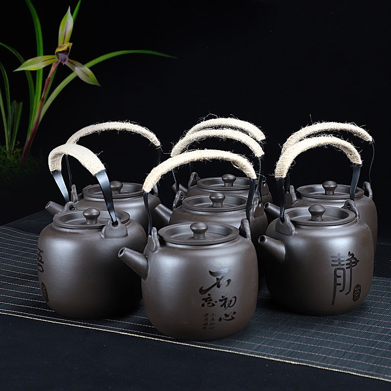 Bộ Ấm Trà Đất Sét Cỡ Lớn Phong Cách Kung Fu Cổ Điển