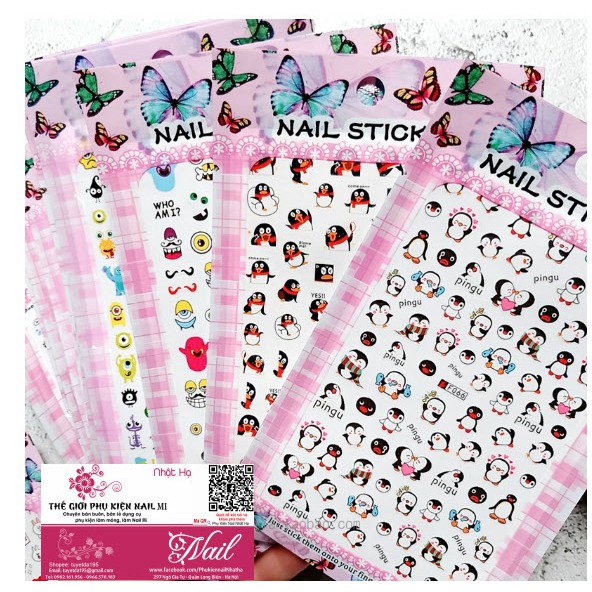 Nail Sticker Hoạt Hình Đẹp Ngộ Nghĩnh- Dán Móng Tay Đáng Yêu