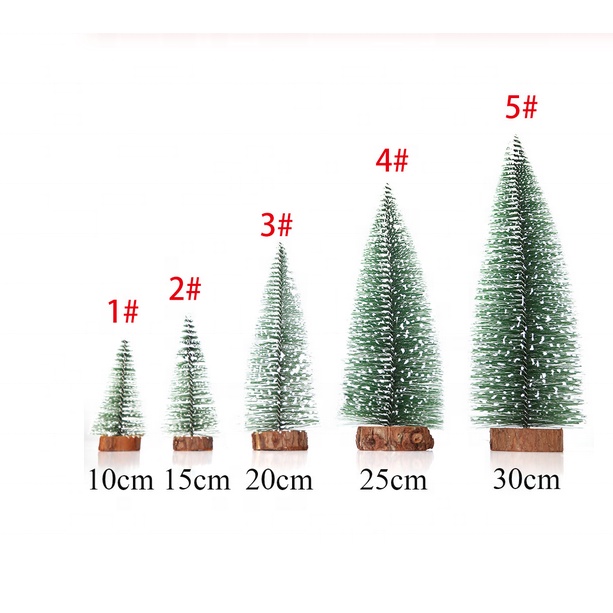 Cây thông giáng sinh mini 10/15/20/25CM trang trí bàn làm việc