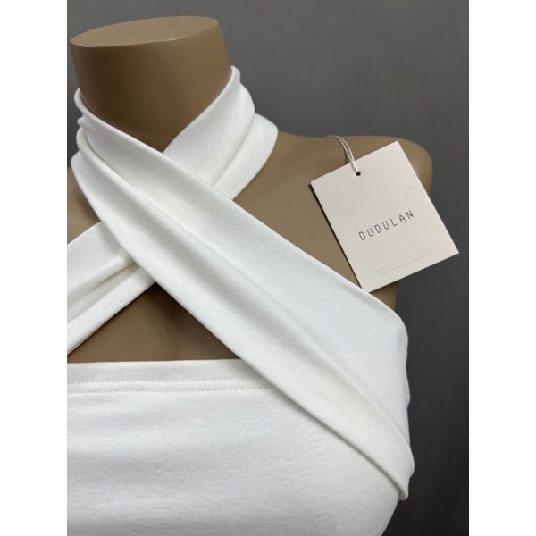 Áo yếm croptop dây chéo DUDULAN hai lớp không mút đệm - A66