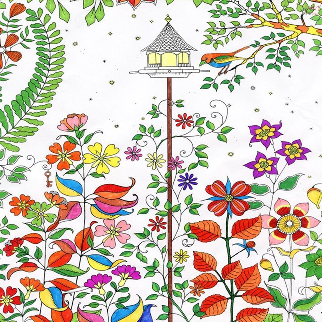 Sách Tô Màu Phiên Bản Tiếng Anh 96 Trang Dùng Cho Học Sinh / Người Lớn