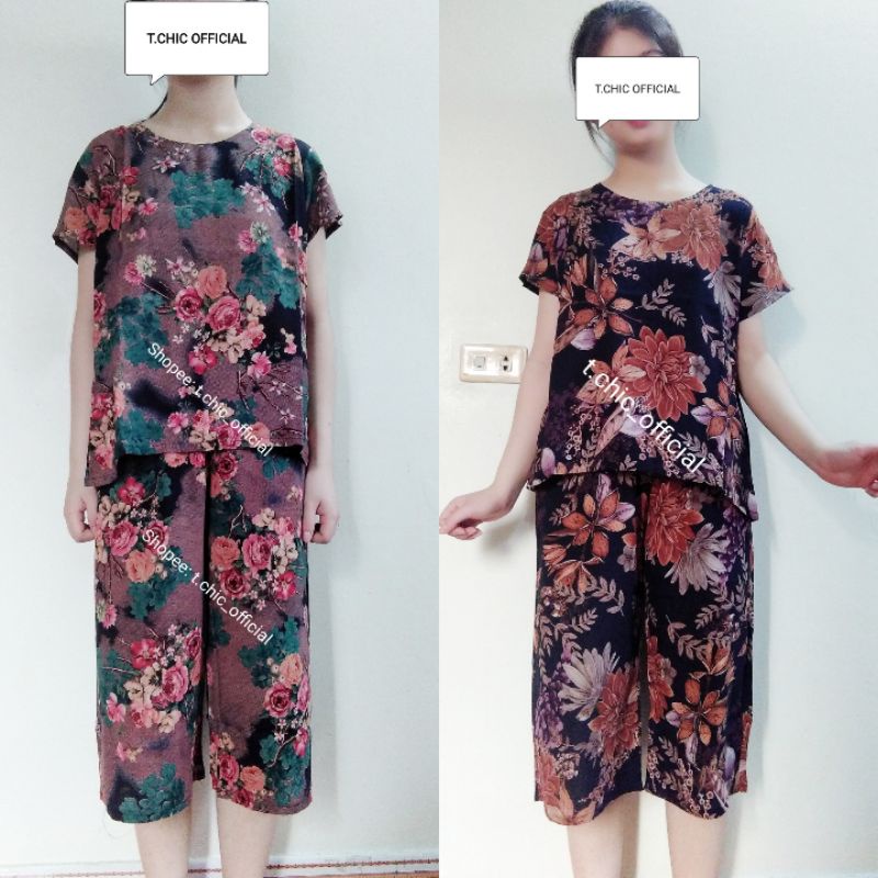 Đồ bộ nữ trung niên quần áo lanh tole nhung cho mẹ cho bà vải dày mịn thoáng mát loại 1 T.CHIC