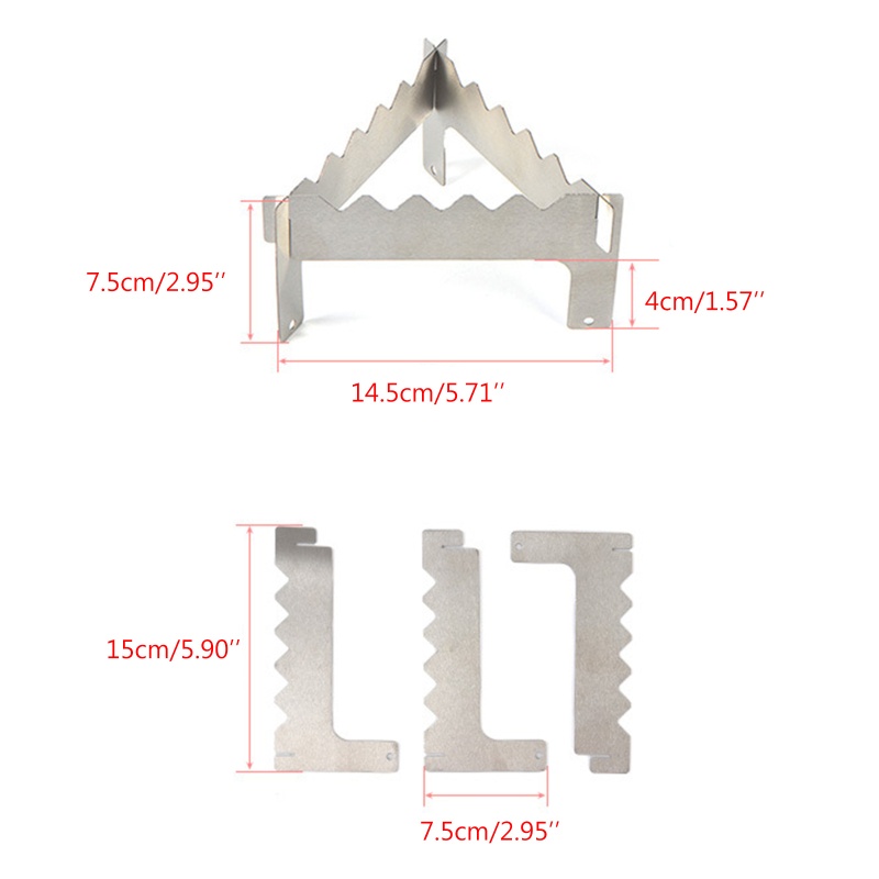 Giá Bếp Lò Bằng Thép Không Gỉ Di Động Tiện Dụng Cho Dã Ngoại
