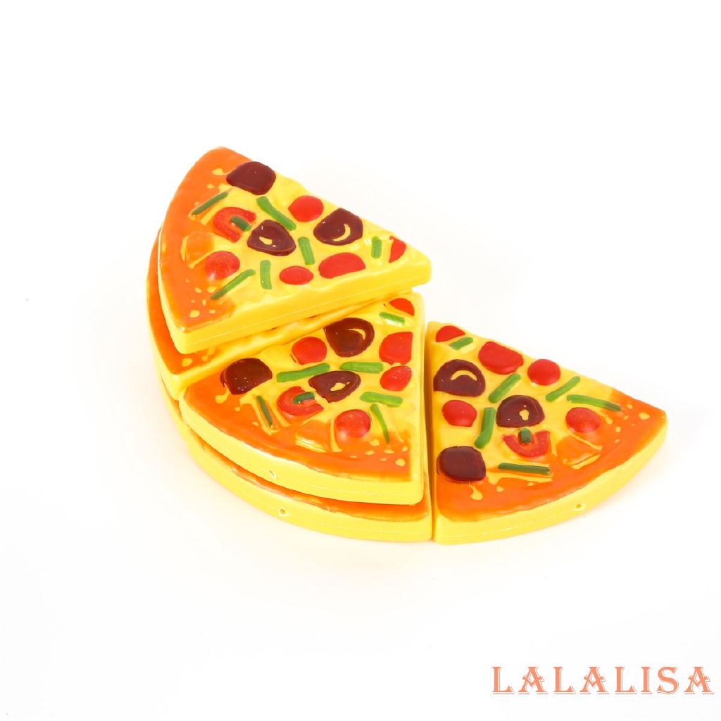 ✿☌☌6Pcs Pizza Toy Kids Pretend Play Fake Food Party Cooking Cutting Creative  Chirldren´s Day Gift