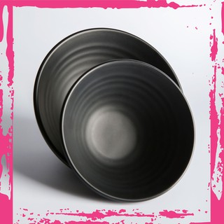 [Mẫu Mới]Tô nhựa Melamine size Nhỏ đen nhám (TOX17)