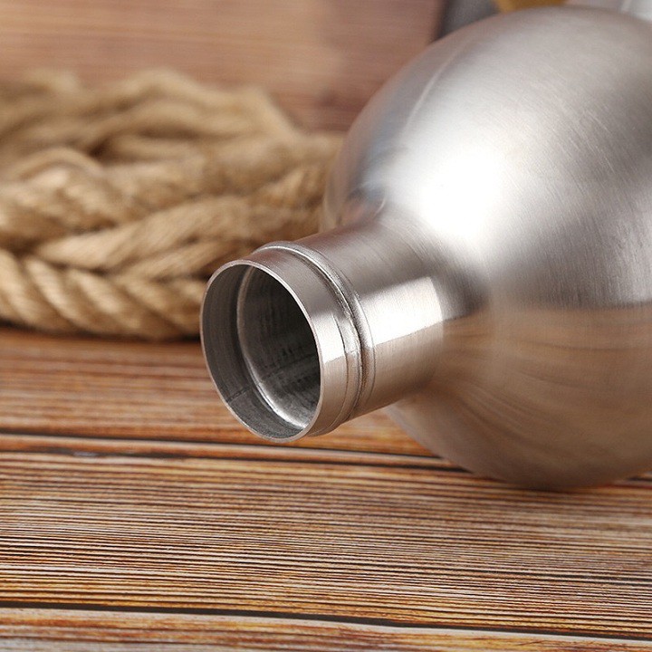 Bình hồ lô inox 2 lít có tặng kèm bao da