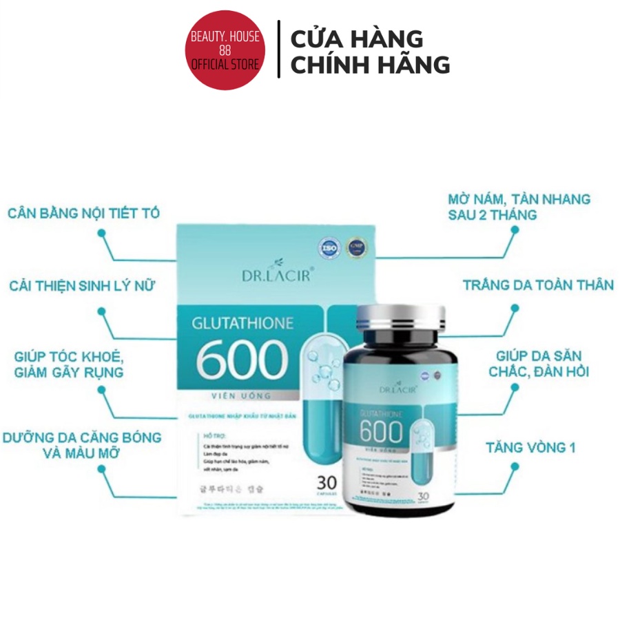 Dưỡng Trắng Da Glutathion 600