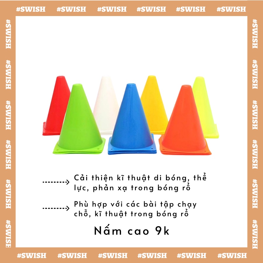 Nấm tập chiến thuật, mắc cơ bóng đá thể thao loại cao 25cm