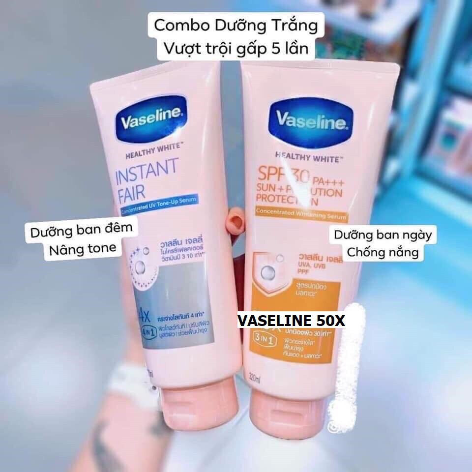 [AUTH] Bộ đôi dưỡng trắng vượt trội VASELINE ngày-đêm