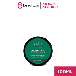 Mặt Nạ Đất Sét Thải Độc Và Làm Sáng Da Sukin Super Greens Detoxifying Facial Masque 100ml