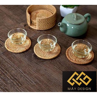 Lót ly bằng mây guột