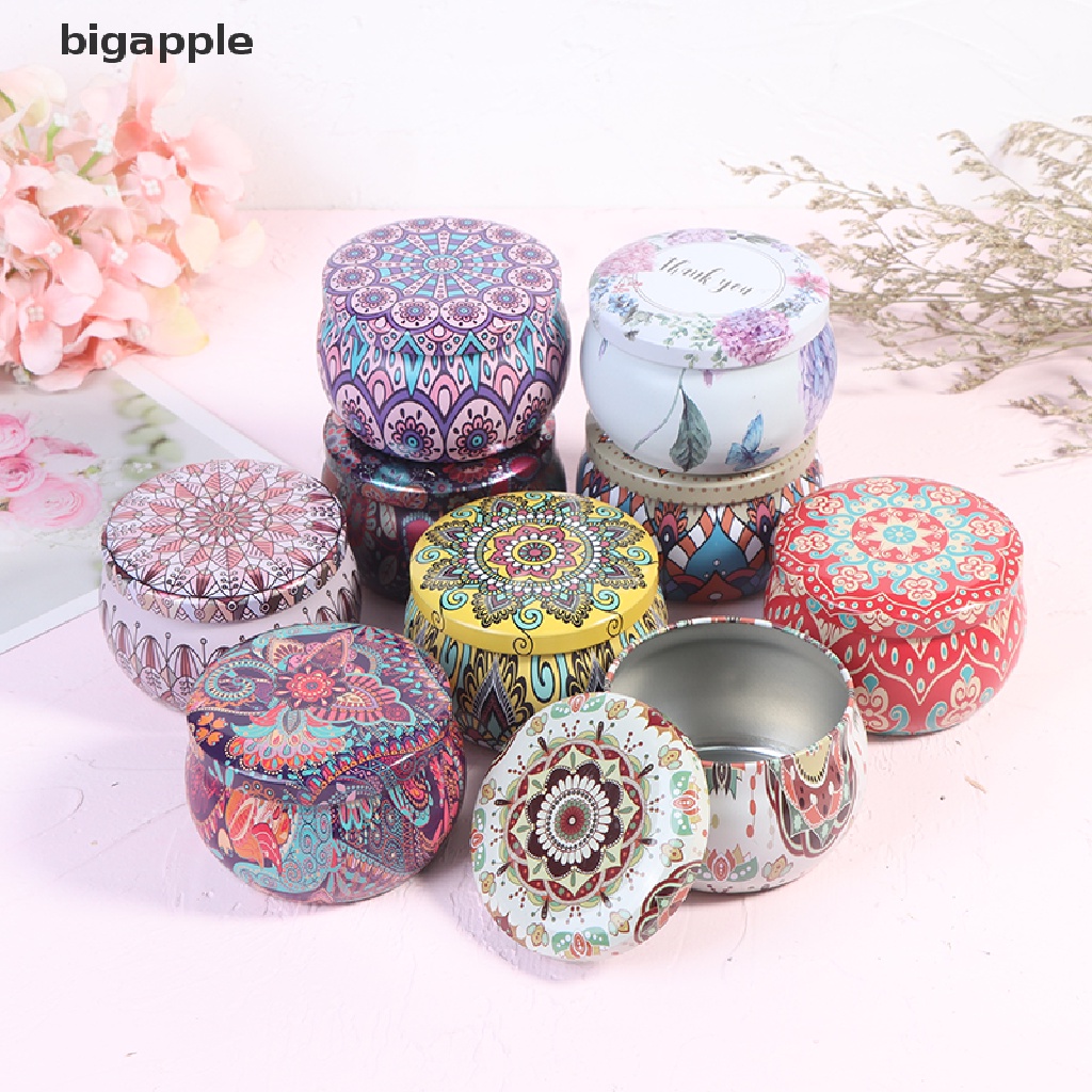 Bigapple Hộp Thiếc Rỗng 4OZ Thanh Lịch Đựng Nến Đậu Nành