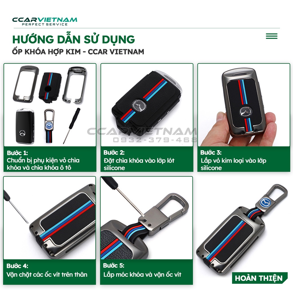 Ốp Khóa Ô tô Mazda 3 , Mazda CX5 2023, CX30, CX3 - Bọc Chìa Khoá Hợp Kim Cao Cấp Cho Xe Hơi