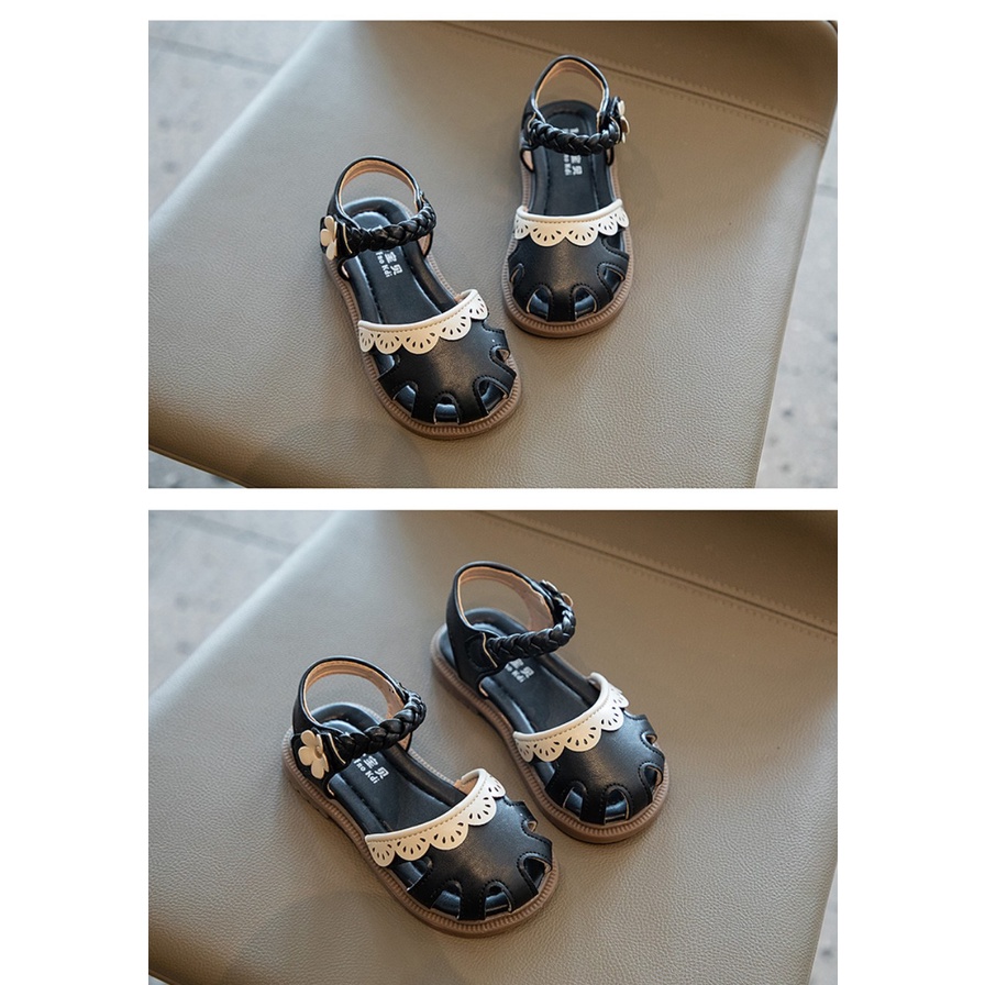 Sandal dép quai hậu khóa dán tết kiểu cho bé gái từ 2-6 tuổi (001)