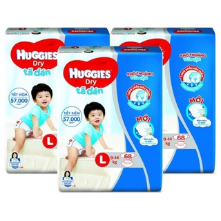 BỈM HUGGIES - TÃ DÁN L68