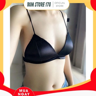 Áo bra croptop phi lụa bóng có mút - 263 -ch40