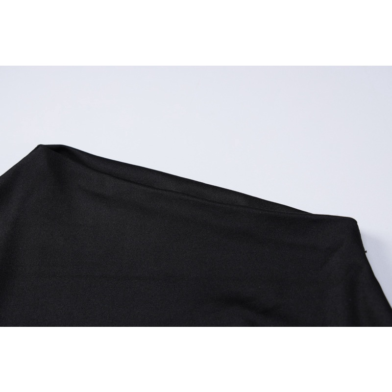 Đầm Dài Tay Cổ Tròn Phối Lưới Hở Lưng Thời Trang Dành Cho Nữ