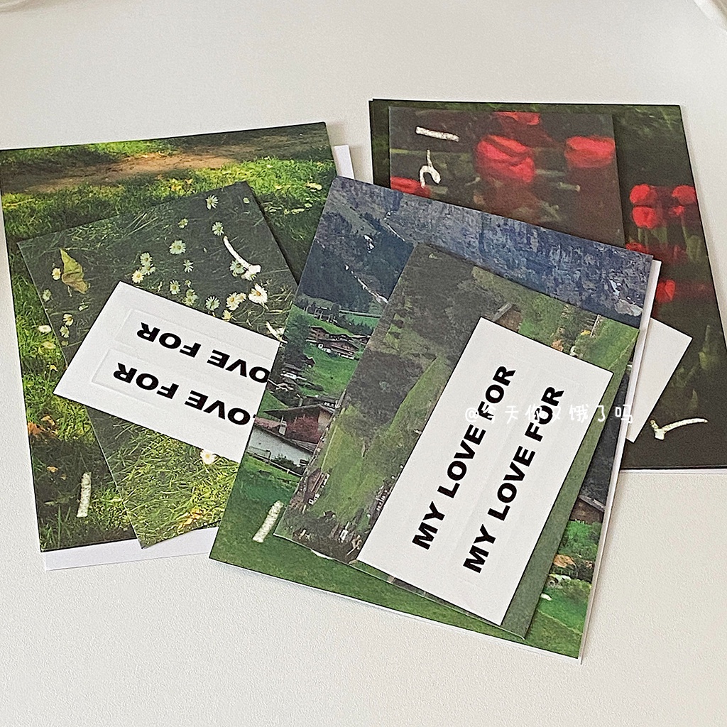 Bộ Nhãn Dán Phong Bì Bằng Giấy Họa Tiết Hoa Tulip Dễ Thương Lãng Mạn