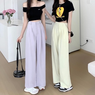 Quần Tây Mỏng Ống Suông Rộng Lưng Cao Phong Cách Mới Mùa Hè 50204