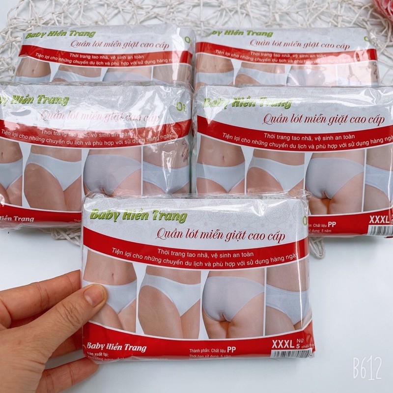 Set 5 quần lót giấy đắt bầu kiểu dáng quần như quần lót cotton mềm mại , co giãn có độ thấm hút cho người mặc