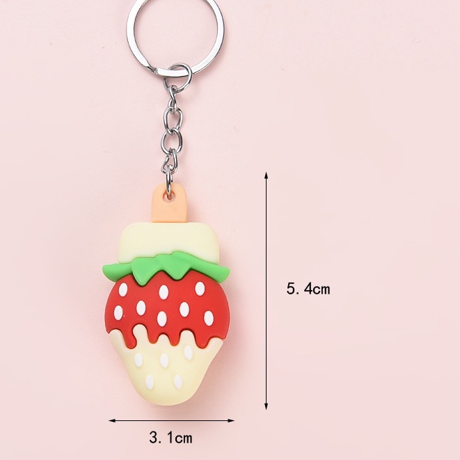(Thaosi8420) Móc khóa mô phỏng que kem giải khát mùa hè dễ thương 3.1*5.4cm