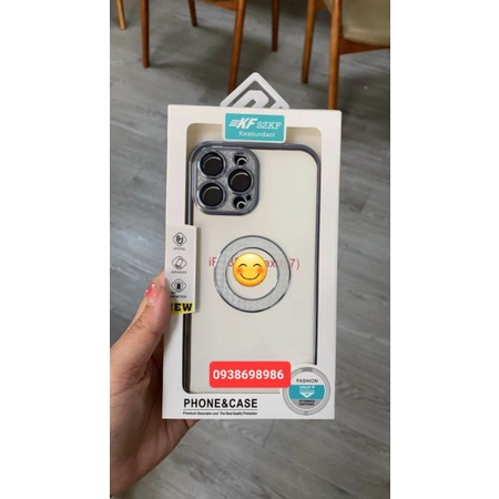 Ốp lưng iphone 13 pro max , 13 pro , 13 hiệu KF lưng trong cam vòng hoạ tiết viền mầu lên máy siêu đẹp