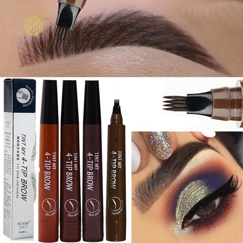 Bút Kẻ Lông Mày Dạng Lỏng 5 Màu Tùy Chọn Chống Thấm Nước Lâu Trôi