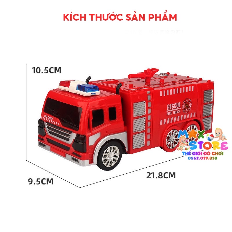 [CỰC CHẤT] Đồ Chơi Xe Cứu Hoả Biến Hình Robot Có Nhạc Và Đèn Siêu Xịn Cho Bé Cưng