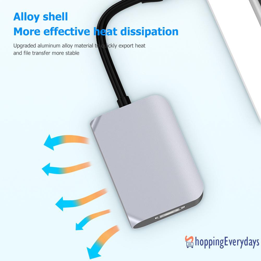 Bộ Chuyển Đổi 3 Trong 1 Usb C Sang Usb 3.0 60w Pd 4k Hdmi Cho Pc Phone