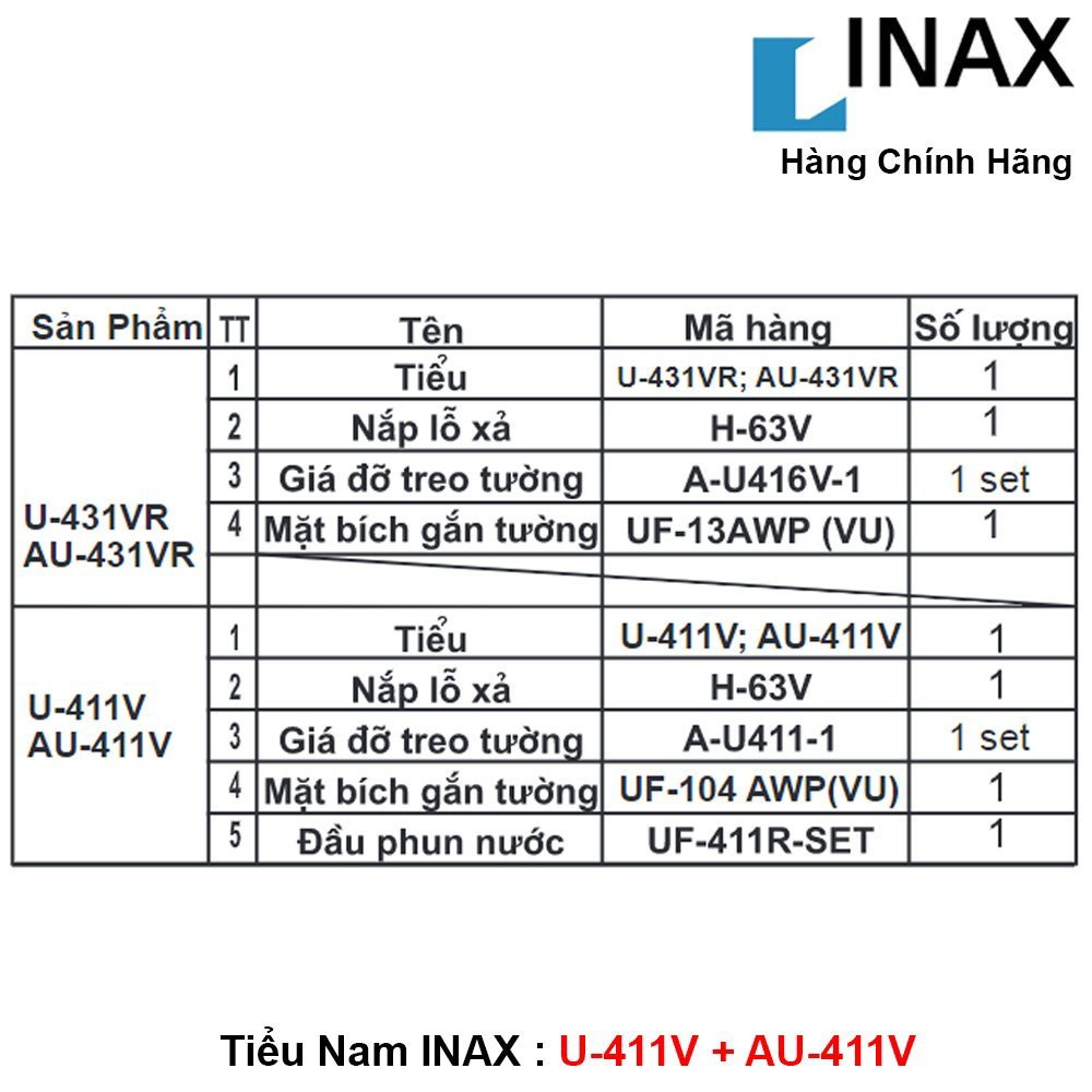 Gioăng Nối Tường Inax UF-13AWP, bảo hành chính hãng 02 năm