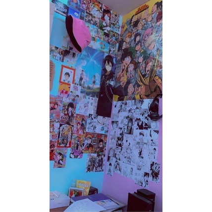 COMBO 50 TỜ có keo dán MANGA WALL