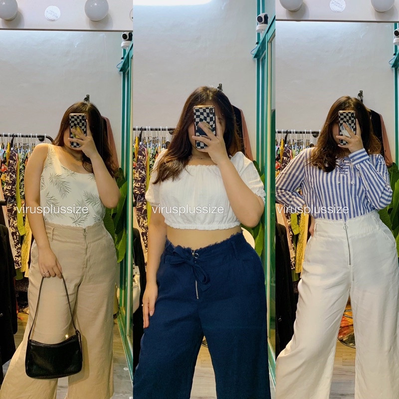 Quần suông linen inc xuất xịn bigsize