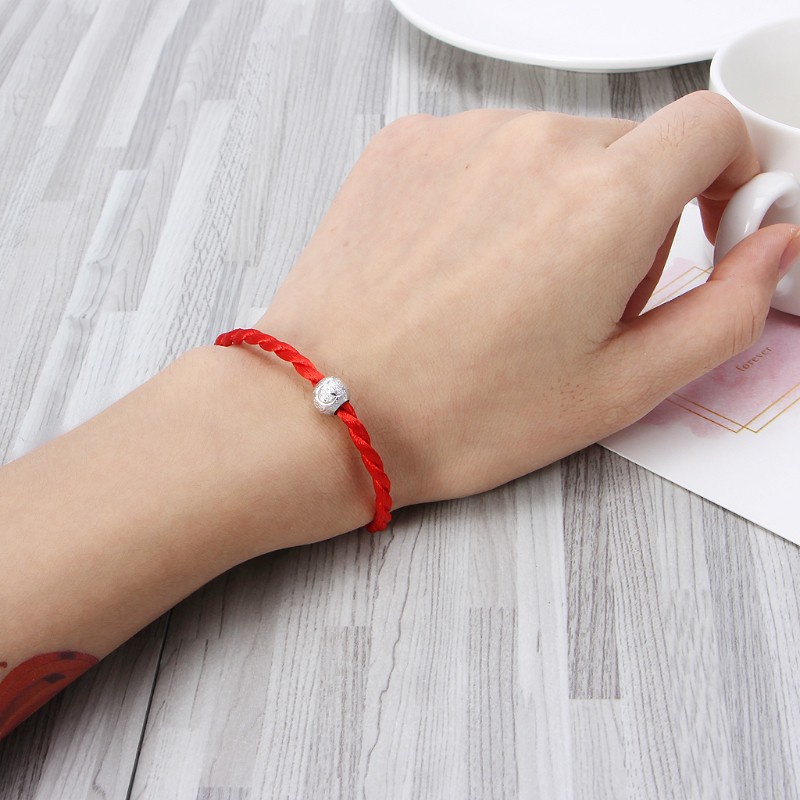 Vòng Tay Bện Dây Đỏ May Mắn