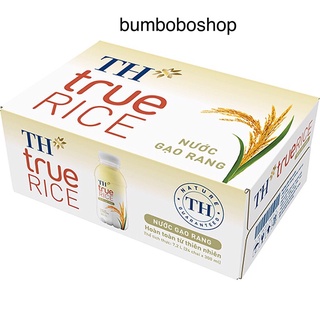 thùng 24 chai nước gạo rang/gạo lứt đỏ TH true rice (300ml/chai)