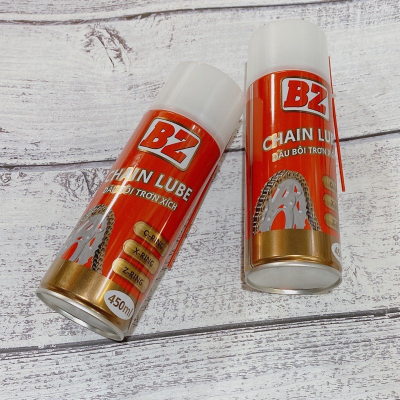 Dưỡng sên, dầu bôi trơn xích BZ Chainlube ít bám bụi, chống văng, an toàn cho người sử dụng chai 450ml