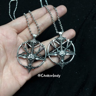 Dây chuyền satan [ dây inox - mặt hợp kim ]