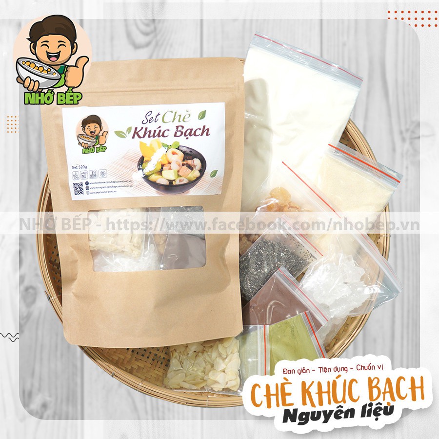 [Mã 77FMCGSALE1 giảm 10% đơn 250K] Set Chè Khúc Bạch Tự Nấu ( 20 -22 Chén) Tặng Kèm Công Thức - NHỚ BẾP | BigBuy360 - bigbuy360.vn