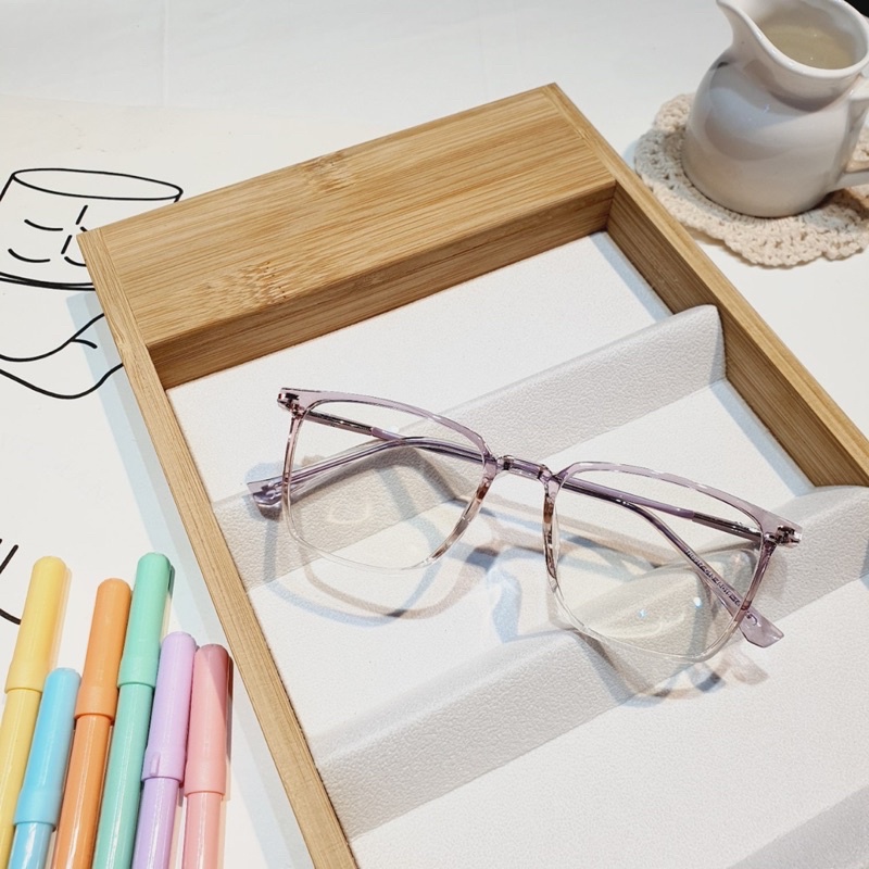 Kính nhựa dẽo mãnh form vuông siêu nhẹ, màu pastel phong cách korea