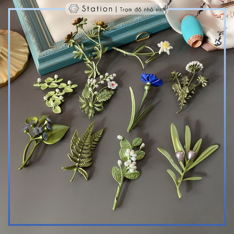 Pin cài áo bình hoa hướng dương Van Gogh 3D - GC486