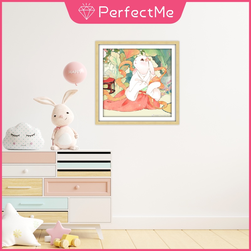 Bộ tranh đính đá 5D tự làm hình thỏ 30x30cm