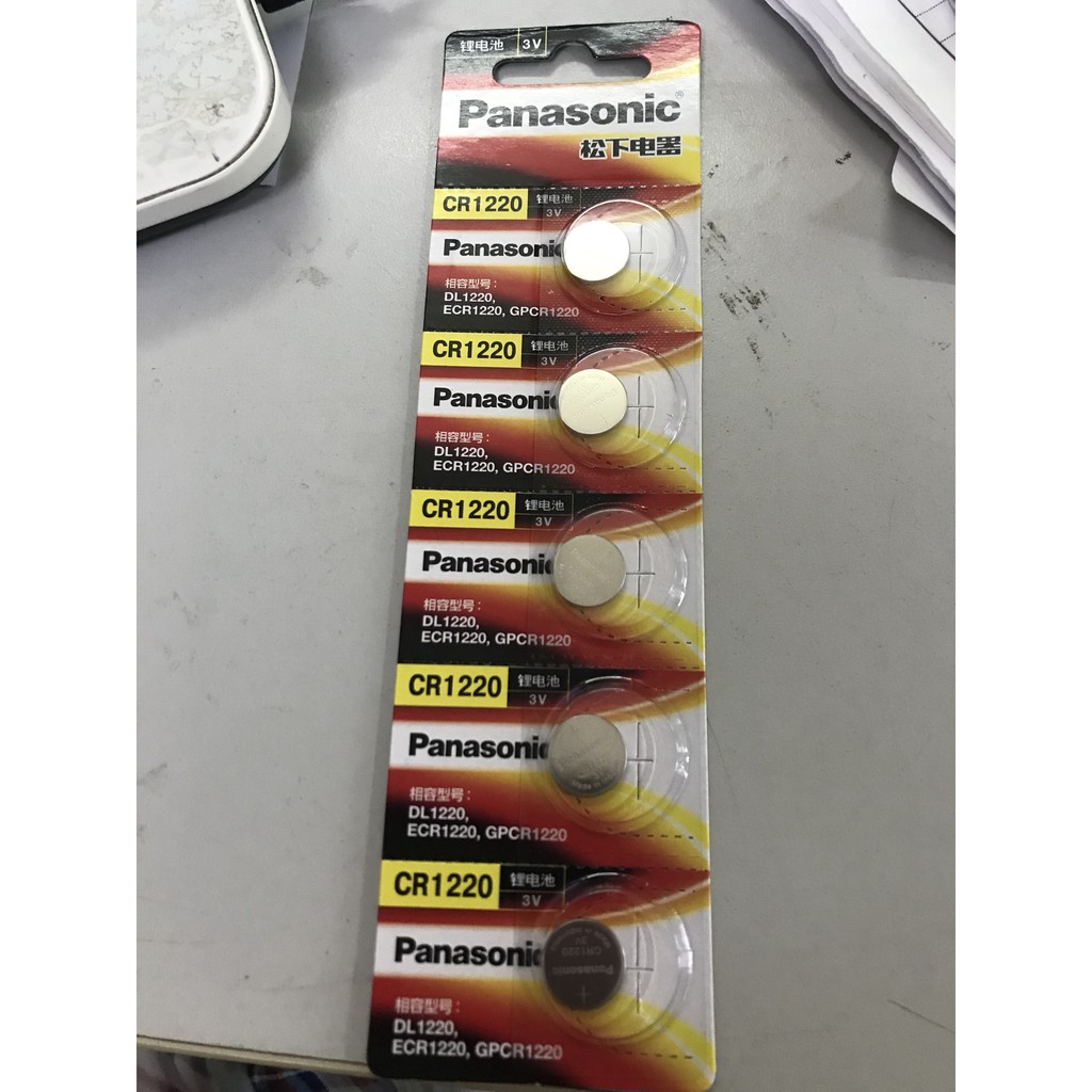 Pin CR1220 Panasonic 3V Lithium Vỉ 1 Viên