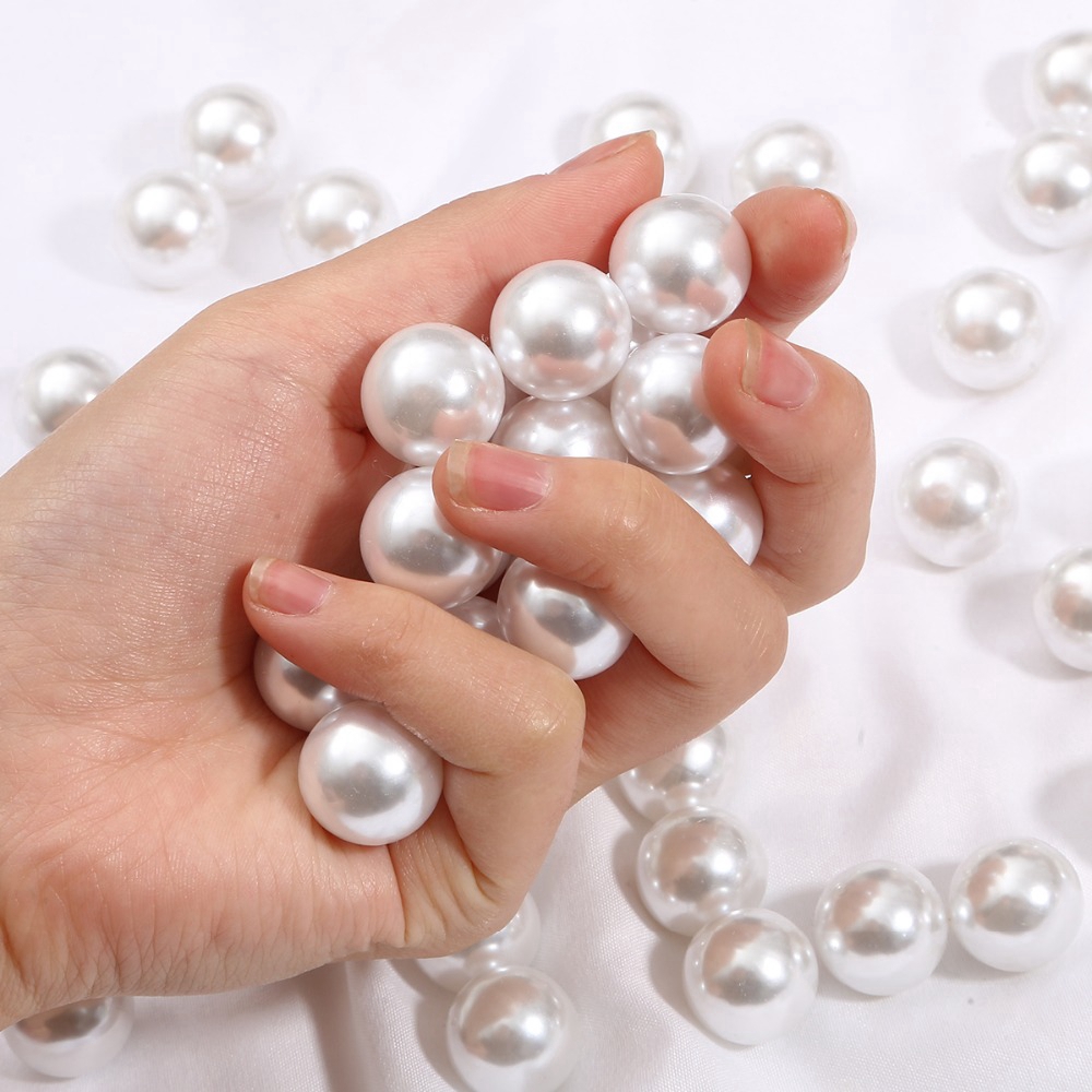 Bộ hạt ngọc trai nhân tạo bằng nhựa hình tròn dùng làm đồ trang sức/ đồ thủ công