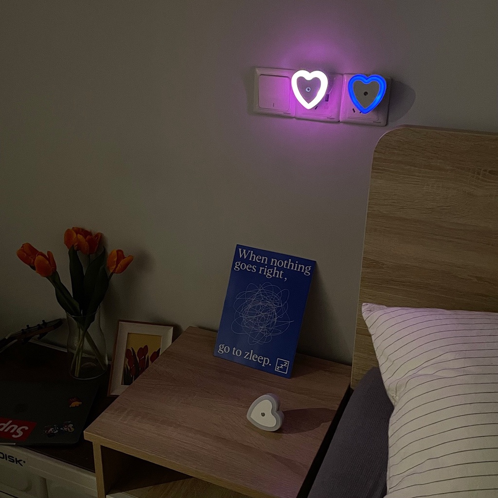 Đèn ngủ cảm ứng bóng led cảm biến ánh sáng tự động bật tắt hình dễ thương cắm điện trực tiếp, đèn decor phòng ngủ mini | BigBuy360 - bigbuy360.vn