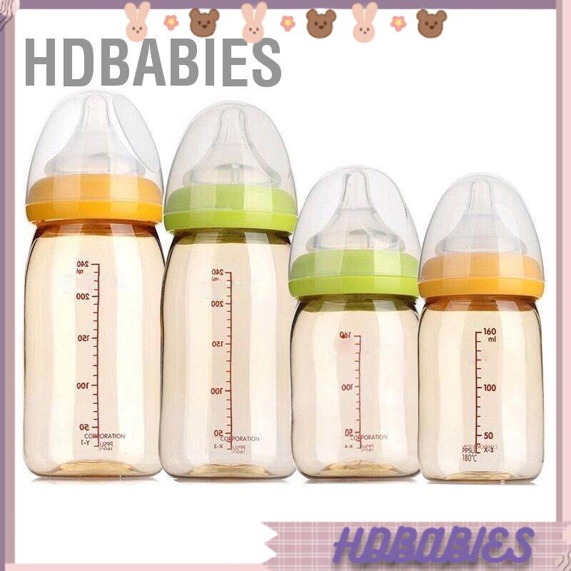 HDbabies Bình sữa cho trẻ sơ sinh Nhẹ chịu nhiệt rộng miệng
