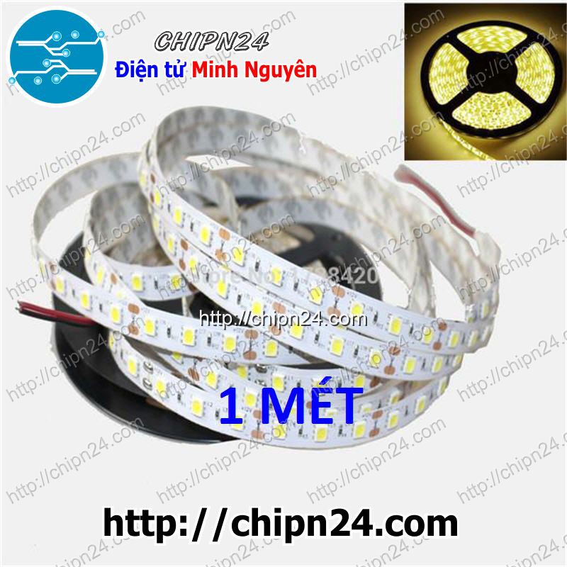 [1 MÉT] [1 MÉT] Led Dây 5050 Không Keo Chống Nước VÀNG ẤM (Warm White) 12VDC