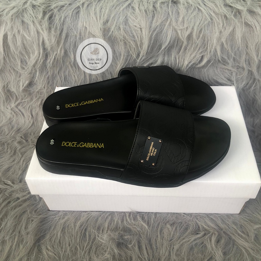 Dép nam quai da đế cao su tag sắt DG