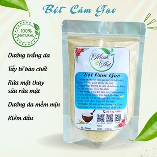 Bột cám gạo Minh Thư, bột cám gạo nguyên chất, cám gạo sạch an toàn cho da, dưỡng trắng và kiềm dầu