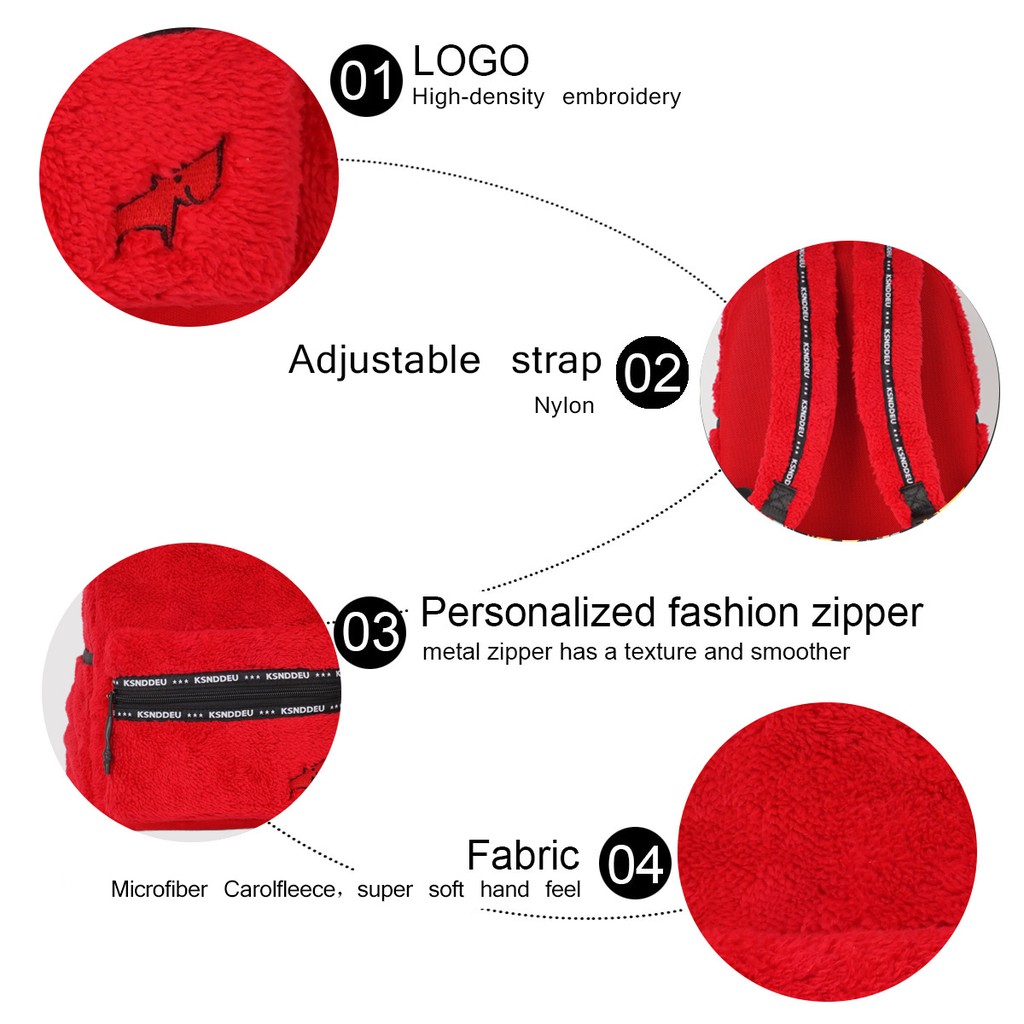 Ba Lô Mini Ksnddeu Bằng Lông Cừu Polyester Sức Chứa Dành Cho Bé Gái